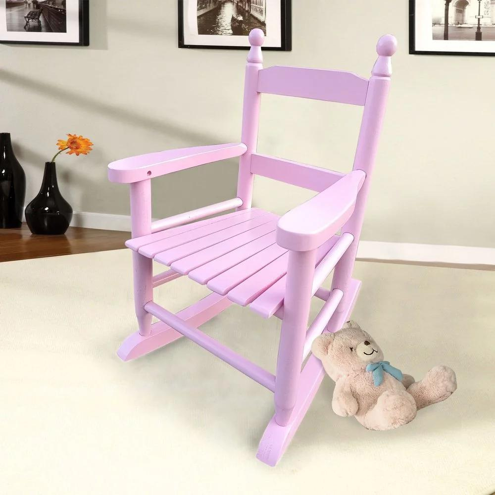 Light Pink Kids' Rocking Chair Indoor Outdoor_0