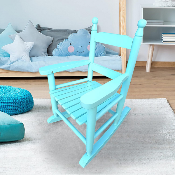 Rocking Light Blue Children's Chair_0