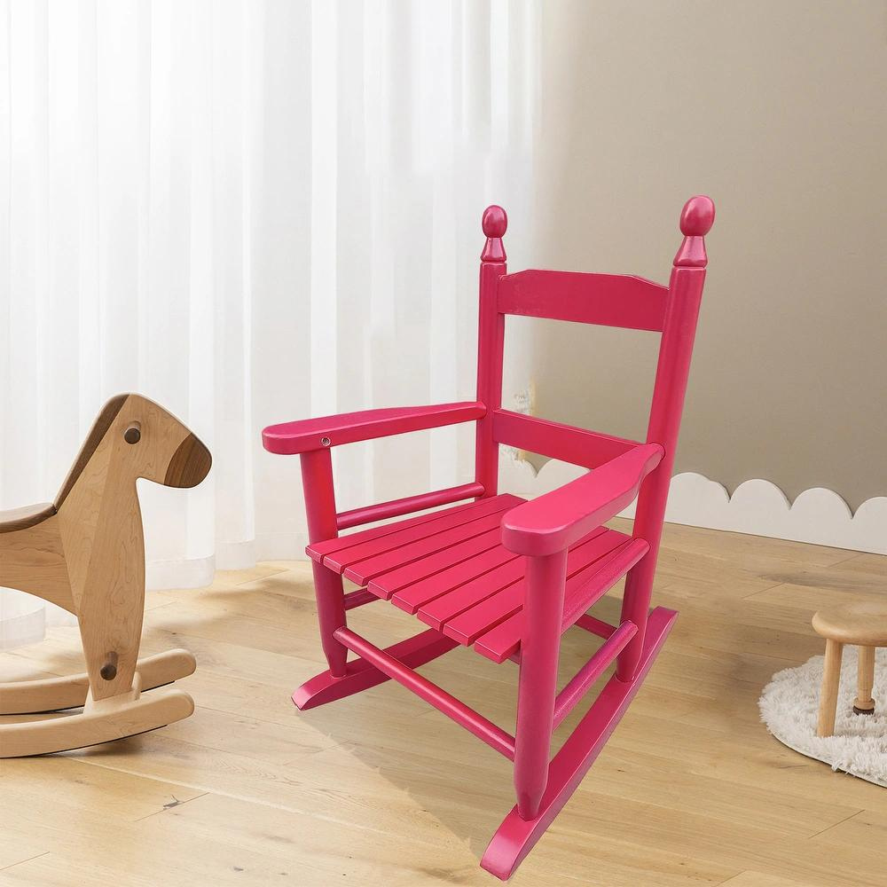 Rose Red Children's Rocking Chair_0