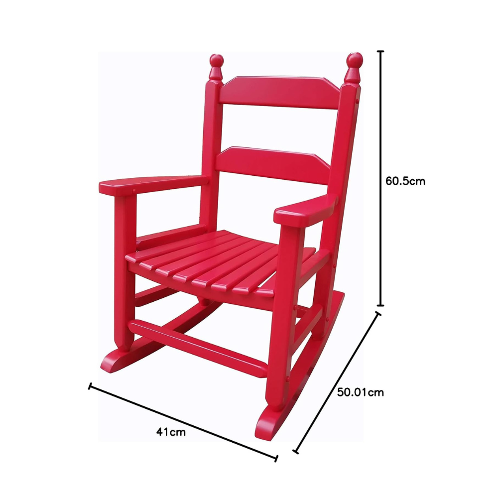 Rose Red Children's Rocking Chair_5