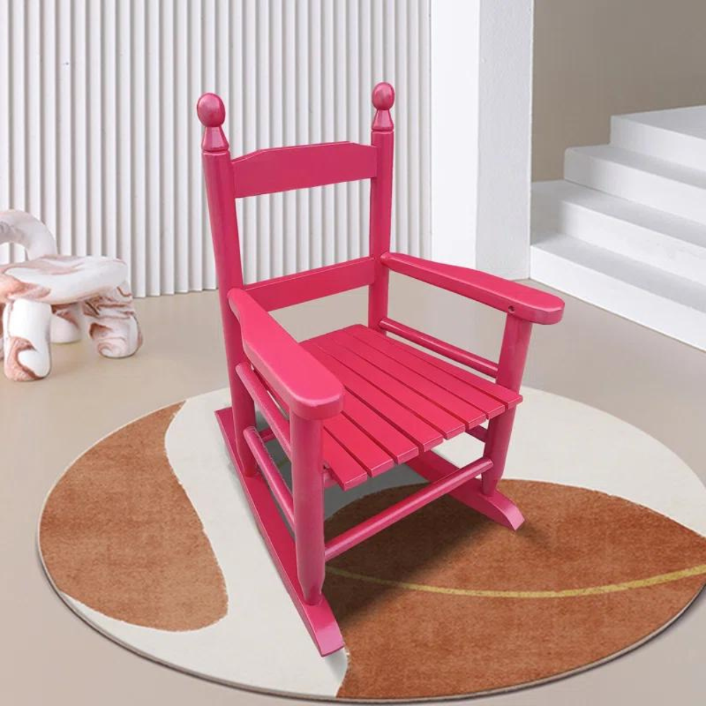 Rose Red Children's Rocking Chair_2