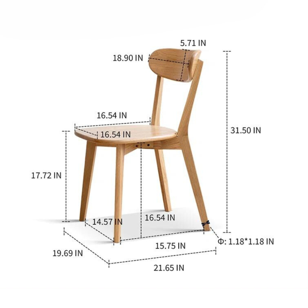 Natural Oak Wooden Dining Chair_5