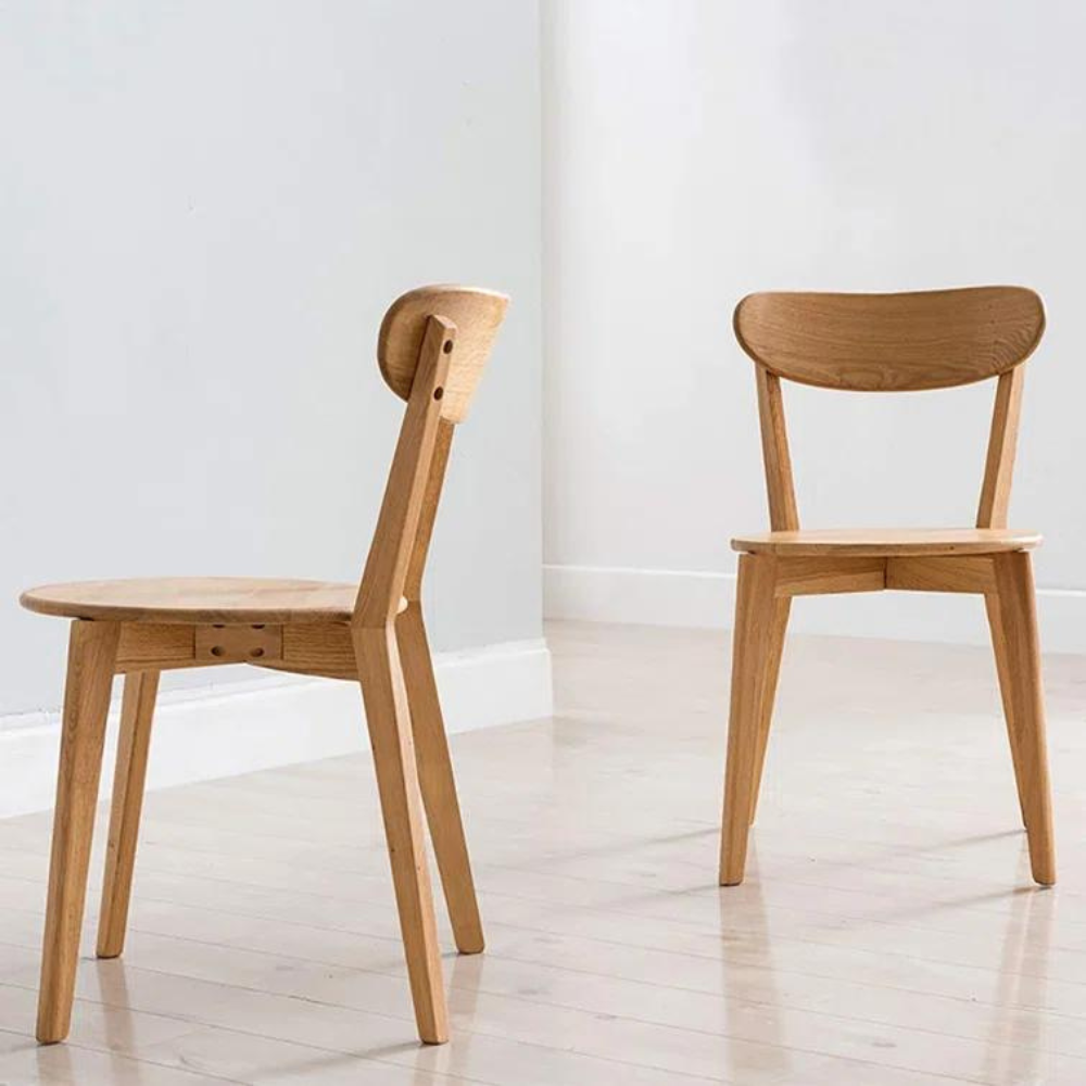 Natural Oak Wooden Dining Chair_1