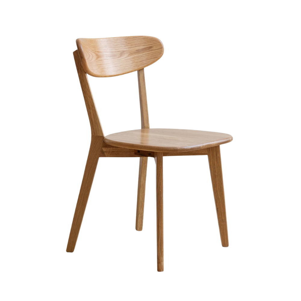 Natural Oak Wooden Dining Chair_4