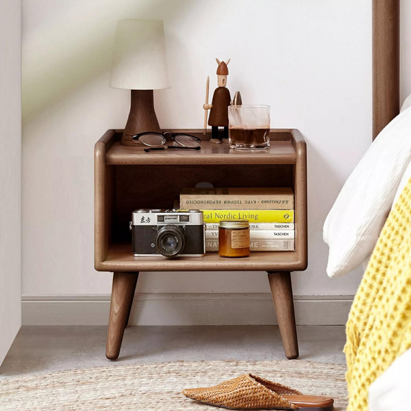 Modern Solid Wood Nightstand_0