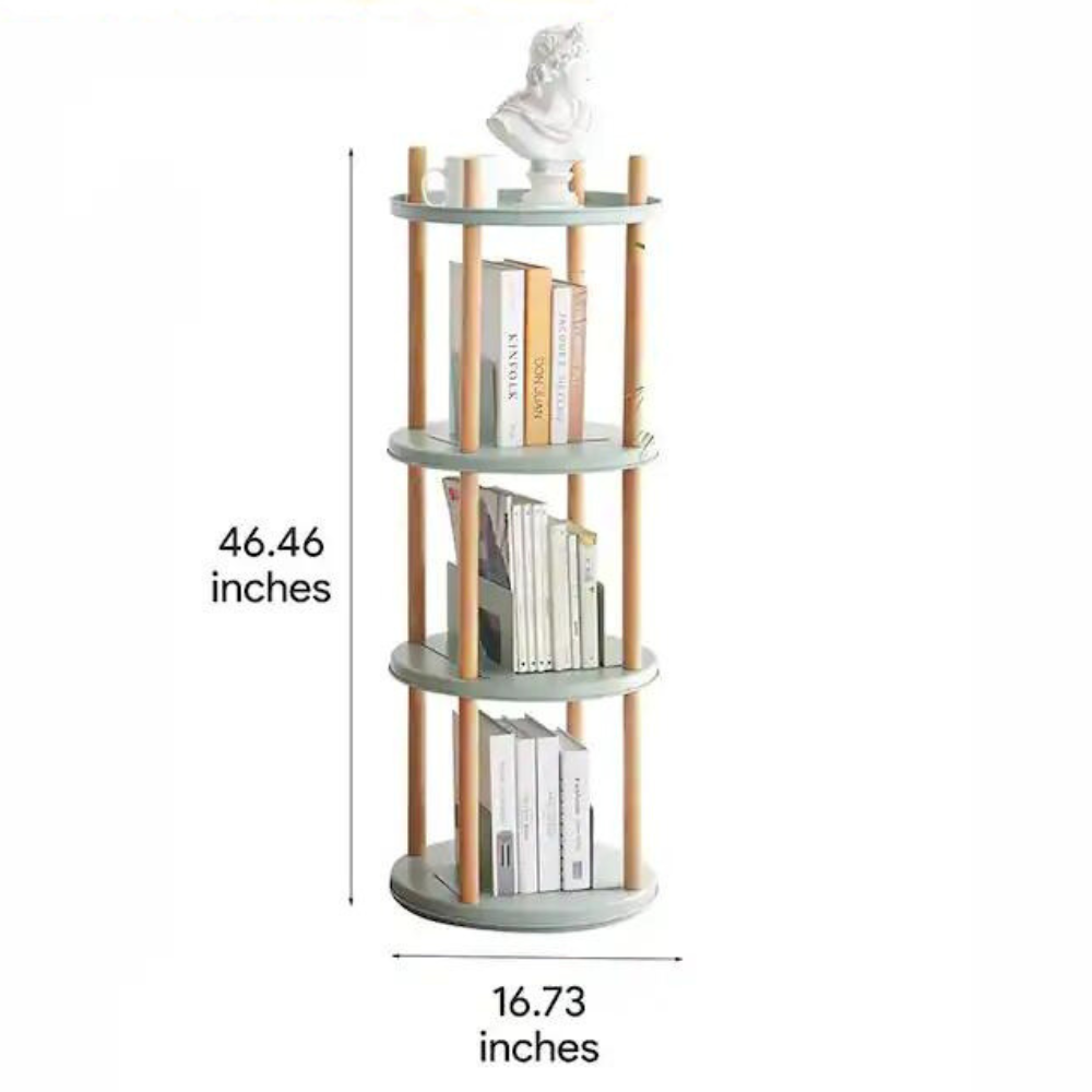 360° Rotating Bookshelf with Large-Capacity Storage_5