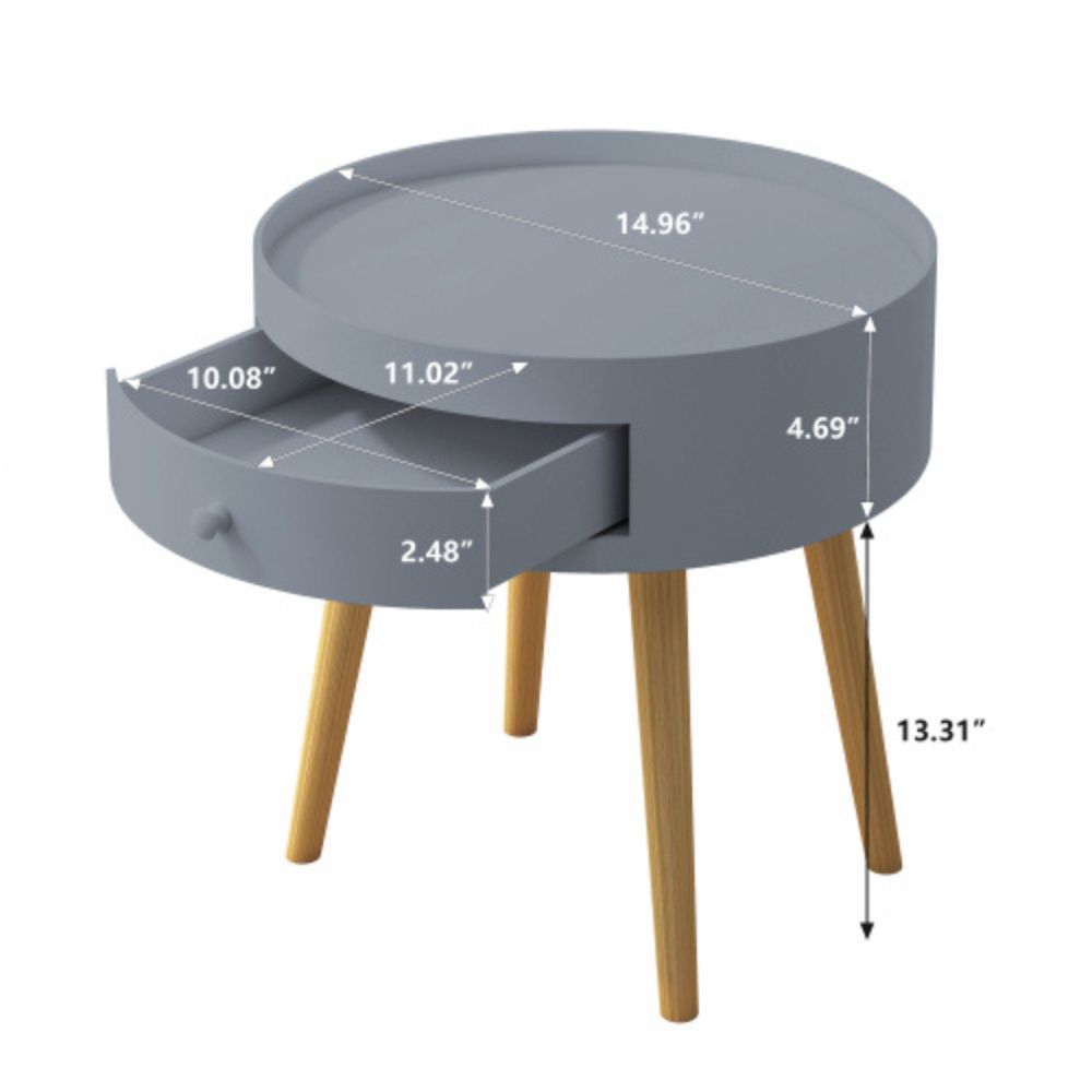 Stylish Modern Coffee Table with Drawer_5