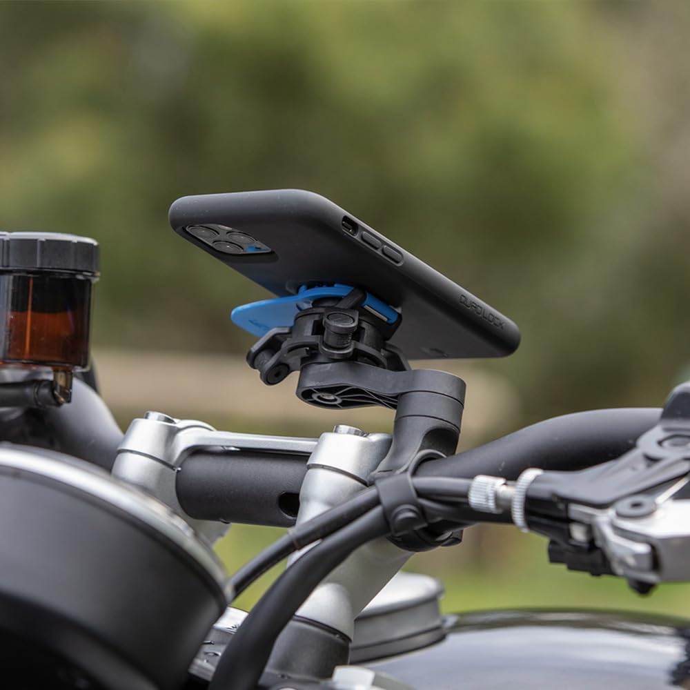 Quad Lock Motorcycle Handlebar Mount Kit with Vibration Dampener and MAG Phone Case for iPhone 17 Pro Max