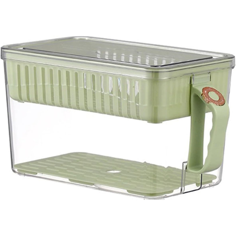 Buzdolabı Saklama Kabı - Süzgeçli Organizer - Vakum Mühürlü Kapak