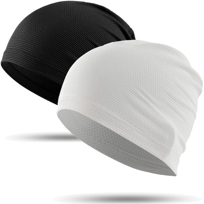 WTACTFUL 1Pack / 2 Pack Cooling Skull Caps for Men & Women - Breathable 3D Mesh Running Caps for Cycling, Gym & Summer