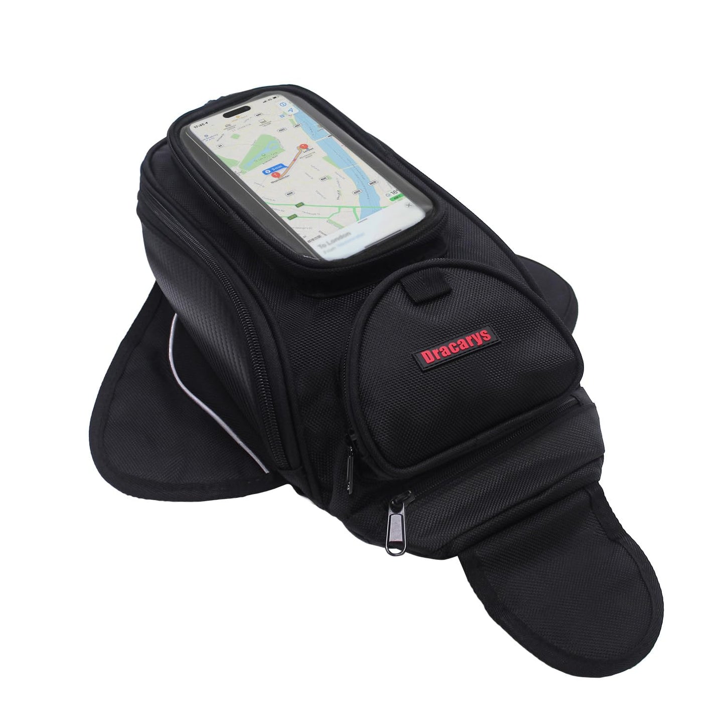 Dracarys Motorcycle Tank Bag - Oxford Saddle Black Motorbike Bag - Strong Magnetic Bag for Honda Yamaha Suzuki Kawasaki Harley