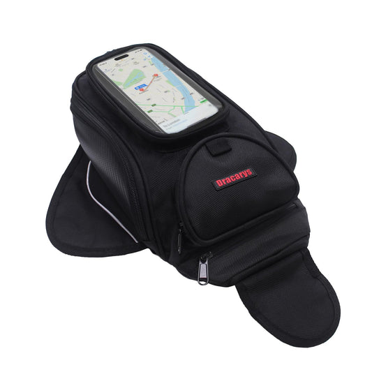 Dracarys Motorcycle Tank Bag - Oxford Saddle Black Motorbike Bag - Strong Magnetic Bag for Honda Yamaha Suzuki Kawasaki Harley