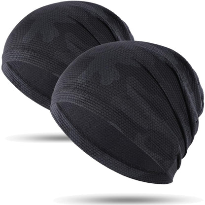 WTACTFUL 1Pack / 2 Pack Cooling Skull Caps for Men & Women - Breathable 3D Mesh Running Caps for Cycling, Gym & Summer