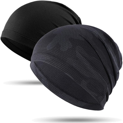 WTACTFUL 1Pack / 2 Pack Cooling Skull Caps for Men & Women - Breathable 3D Mesh Running Caps for Cycling, Gym & Summer