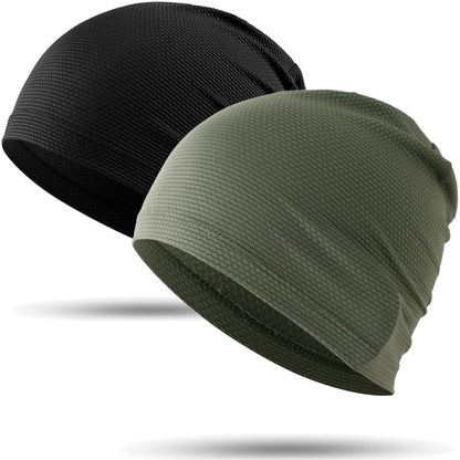 WTACTFUL 1Pack / 2 Pack Cooling Skull Caps for Men & Women - Breathable 3D Mesh Running Caps for Cycling, Gym & Summer
