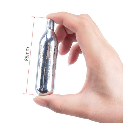 CXWXC 16g / 25g Threaded CO2 Cartridges or CO2 Inflator for Bike Tires - Cartridge for CO2 Inflator with Threaded Connection, CO2 Pump for Road and Mountain Bikes