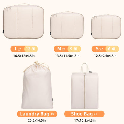 BAGAIL 8 Set Packing Cubes Luggage Packing Organizers for Travel Accessories-Jet Black