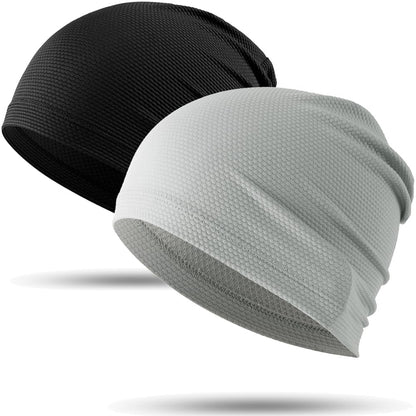WTACTFUL 1Pack / 2 Pack Cooling Skull Caps for Men & Women - Breathable 3D Mesh Running Caps for Cycling, Gym & Summer