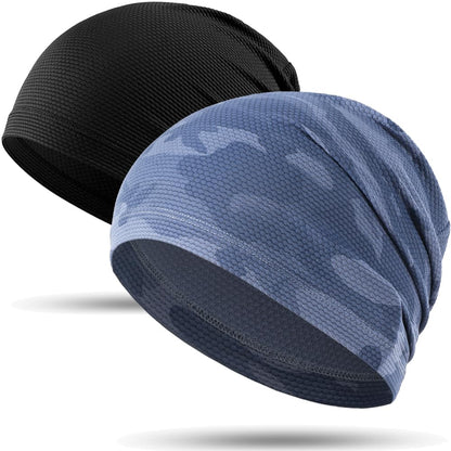 WTACTFUL 1Pack / 2 Pack Cooling Skull Caps for Men & Women - Breathable 3D Mesh Running Caps for Cycling, Gym & Summer
