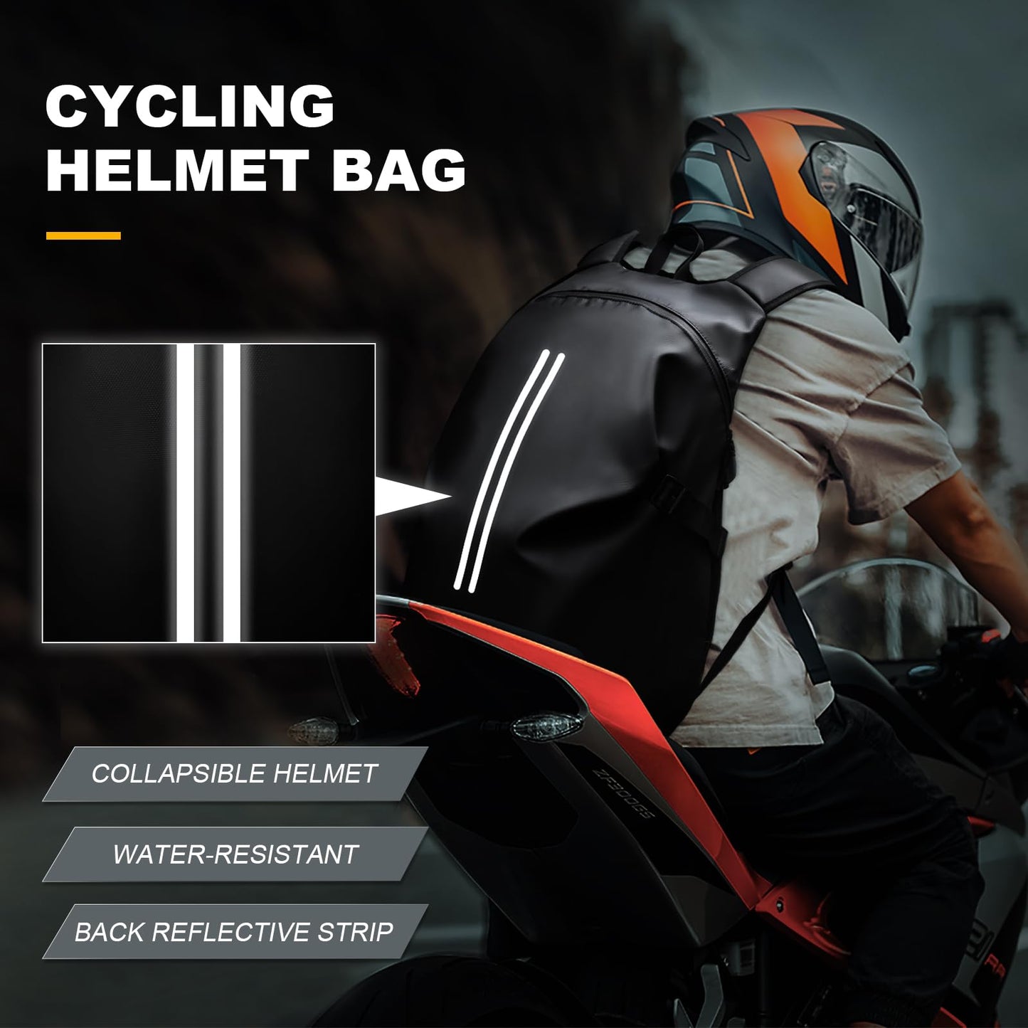 Motorcycle Backpack, Motorcycle Backpacks for Men and women, Waterproof Motorcycle Backpack, Helmet Bag Bookbag for riding, Outing