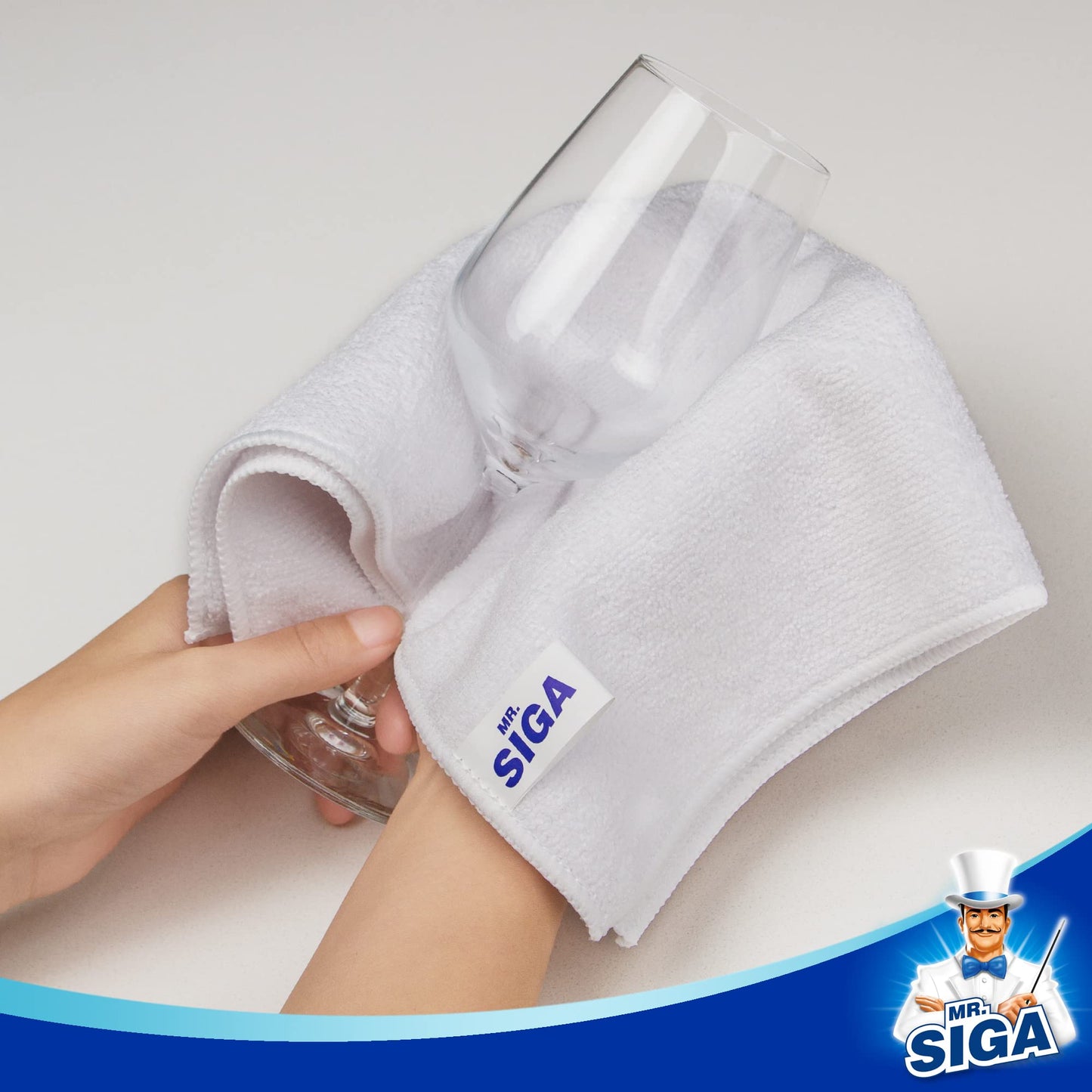 MR.SIGA Microfiber Cleaning Cloth,Pack of 12,Size:12.6" x 12.6"