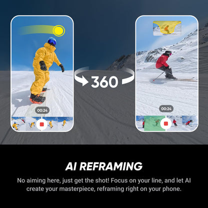 Insta360 X5 - Waterproof 8K 360° Action Camera, Leading Low Light, Invisible Selfie Stick Effect, Rugged and Replaceable Lens, 3-Hour Battery, Built-in Wind Guard, Stabilization, Triple AI Chip Design