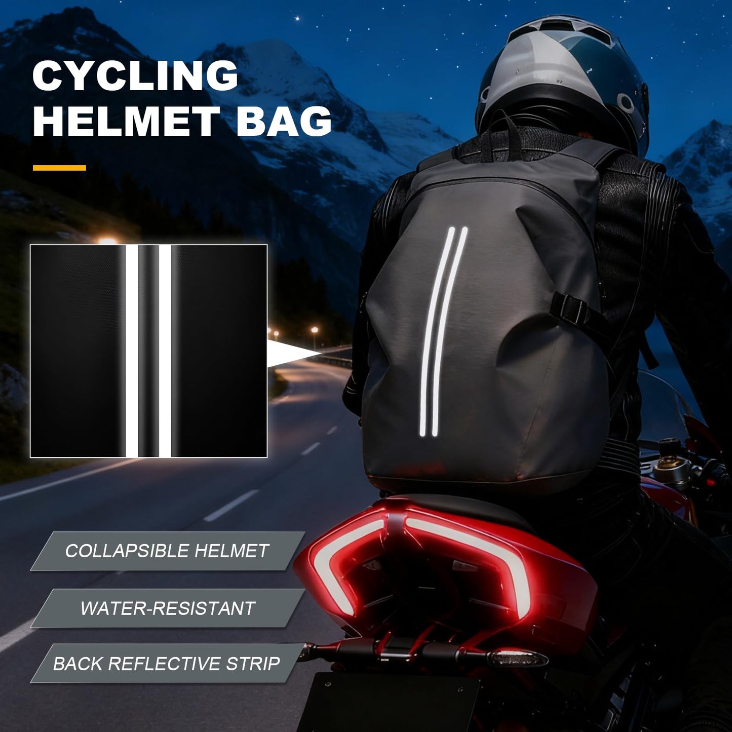 Motorcycle Backpack, Motorcycle Backpacks for Men and women, Waterproof Motorcycle Backpack, Helmet Bag Bookbag for riding, Outing