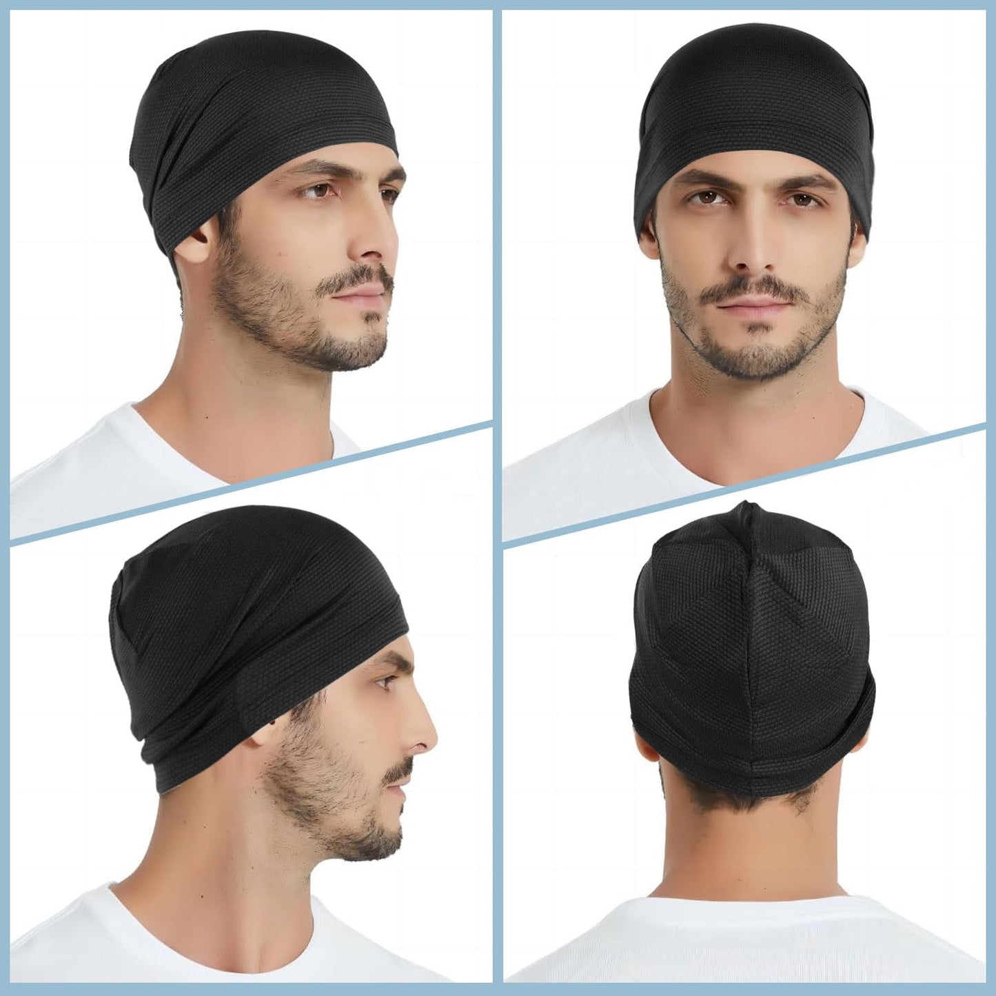 WTACTFUL 1Pack / 2 Pack Cooling Skull Caps for Men & Women - Breathable 3D Mesh Running Caps for Cycling, Gym & Summer