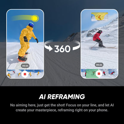 Insta360 X5 - Waterproof 8K 360° Action Camera, Leading Low Light, Invisible Selfie Stick Effect, Rugged and Replaceable Lens, 3-Hour Battery, Built-in Wind Guard, Stabilization, Triple AI Chip Design