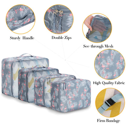 BAGAIL 8 Set Packing Cubes Luggage Packing Organizers for Travel Accessories-Jet Black
