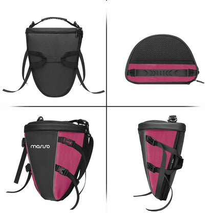 MOSISO Motorcycle Tail Bag Multifunctional Waterproof Polyester Storage Saddle Bag, 10L Outdoor Sports Motorbike Rear Seat Light Tank Handbag Tool Carry Pouch with Shoulder Strap, Black