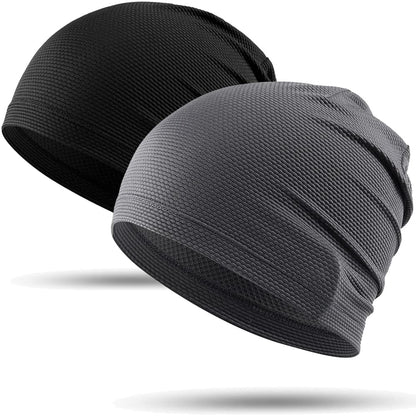 WTACTFUL 1Pack / 2 Pack Cooling Skull Caps for Men & Women - Breathable 3D Mesh Running Caps for Cycling, Gym & Summer