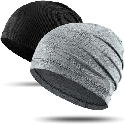 WTACTFUL 1Pack / 2 Pack Cooling Skull Caps for Men & Women - Breathable 3D Mesh Running Caps for Cycling, Gym & Summer