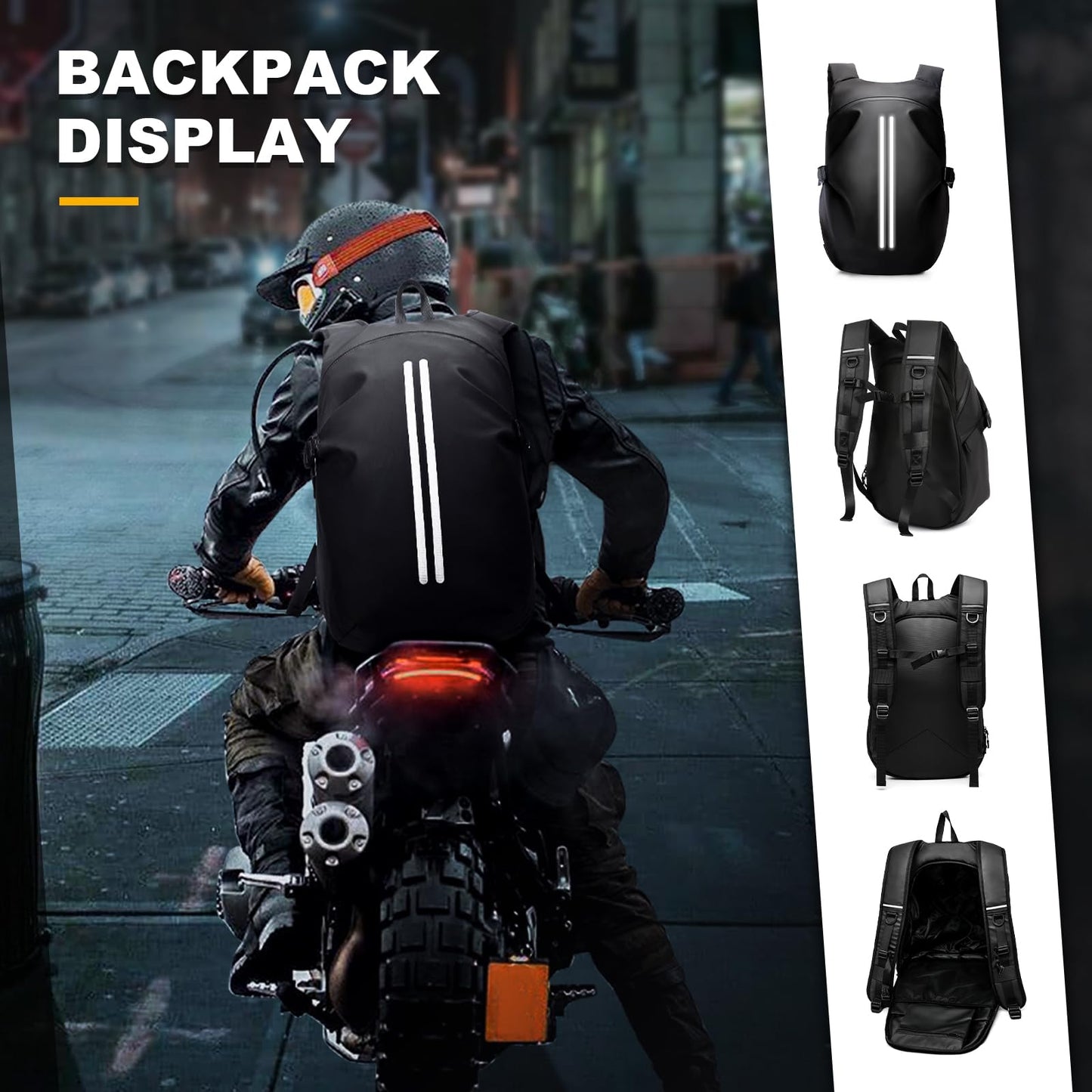Motorcycle Backpack, Motorcycle Backpacks for Men and women, Waterproof Motorcycle Backpack, Helmet Bag Bookbag for riding, Outing