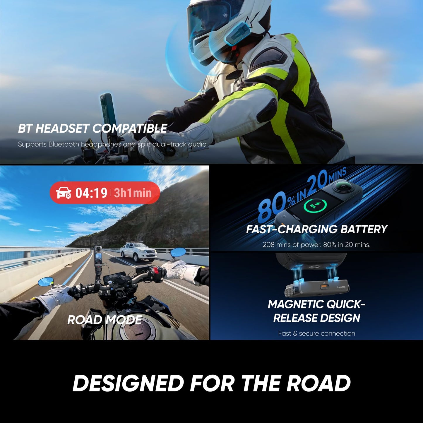 Insta360 X5 - Waterproof 8K 360° Action Camera, Leading Low Light, Invisible Selfie Stick Effect, Rugged and Replaceable Lens, 3-Hour Battery, Built-in Wind Guard, Stabilization, Triple AI Chip Design