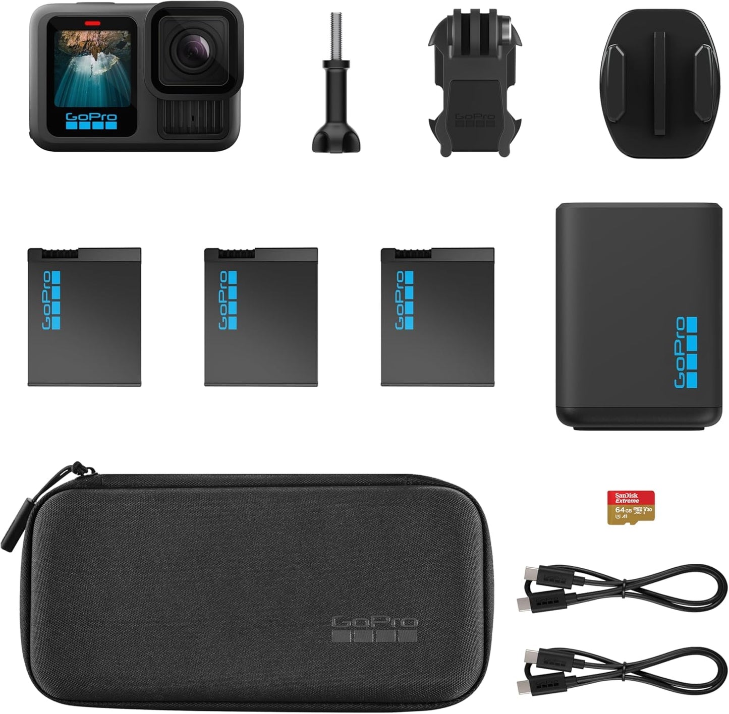 GoPro HERO13 Black - Waterproof Action Camera with 5.3K60 Video, 27MP Photo + Compatability with HB-Series Lenses