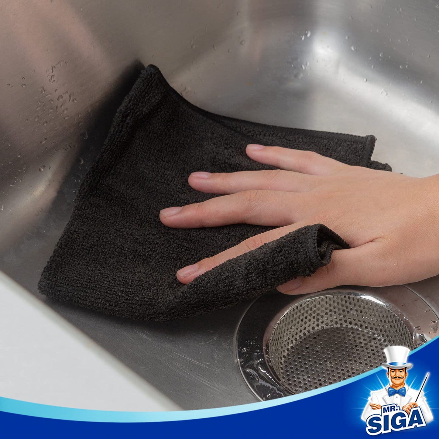 MR.SIGA Microfiber Cleaning Cloth,Pack of 12,Size:12.6" x 12.6"