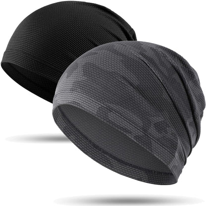 WTACTFUL 1Pack / 2 Pack Cooling Skull Caps for Men & Women - Breathable 3D Mesh Running Caps for Cycling, Gym & Summer