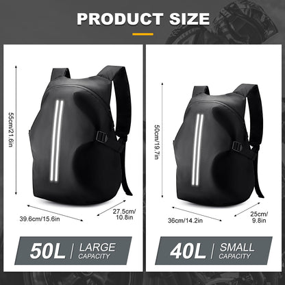 Motorcycle Backpack, Motorcycle Backpacks for Men and women, Waterproof Motorcycle Backpack, Helmet Bag Bookbag for riding, Outing