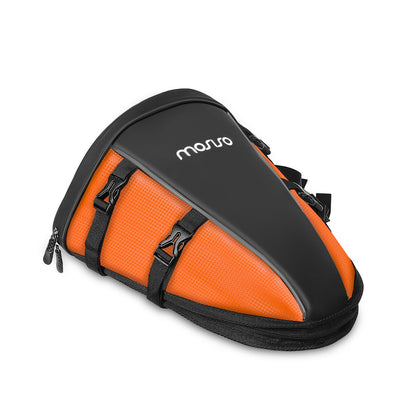 MOSISO Motorcycle Tail Bag Multifunctional Waterproof Polyester Storage Saddle Bag, 10L Outdoor Sports Motorbike Rear Seat Light Tank Handbag Tool Carry Pouch with Shoulder Strap, Black