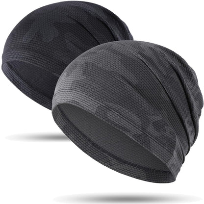 WTACTFUL 1Pack / 2 Pack Cooling Skull Caps for Men & Women - Breathable 3D Mesh Running Caps for Cycling, Gym & Summer