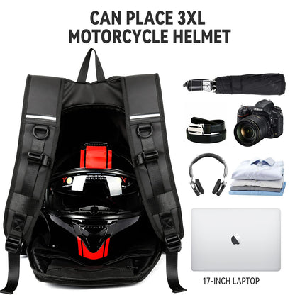 Motorcycle Backpack, Motorcycle Backpacks for Men and women, Waterproof Motorcycle Backpack, Helmet Bag Bookbag for riding, Outing