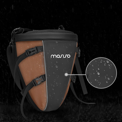 MOSISO Motorcycle Tail Bag Multifunctional Waterproof Polyester Storage Saddle Bag, 10L Outdoor Sports Motorbike Rear Seat Light Tank Handbag Tool Carry Pouch with Shoulder Strap, Black