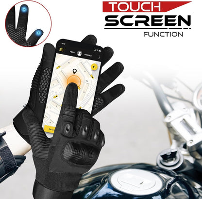 WESTWOOD FOX WFX Motorcycle Gloves for Men and Women Hard Knuckle Full Finger Touchscreen Motorbike Gloves for Bike Riding