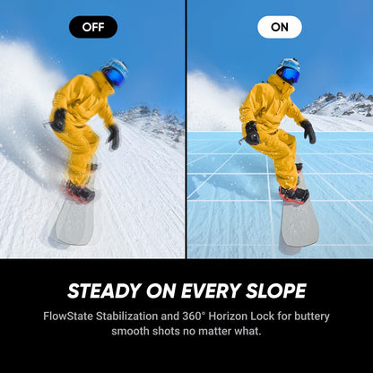 Insta360 X5 - Waterproof 8K 360° Action Camera, Leading Low Light, Invisible Selfie Stick Effect, Rugged and Replaceable Lens, 3-Hour Battery, Built-in Wind Guard, Stabilization, Triple AI Chip Design