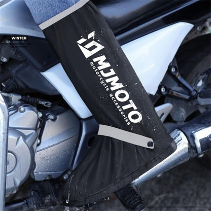 Waterproof Motorcycle Boot Covers, Heavy Duty Rain Overshoes with Non-Slip Rubber Sole (Large)