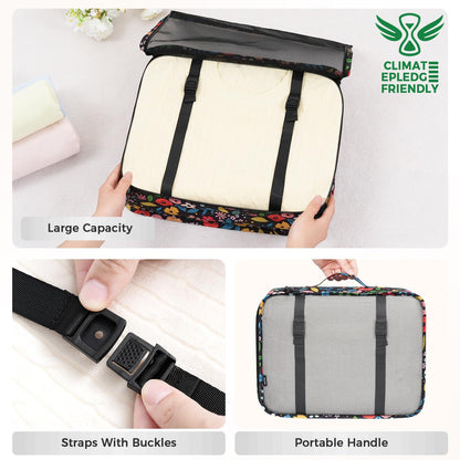 BAGAIL 8 Set Packing Cubes Luggage Packing Organizers for Travel Accessories-Jet Black