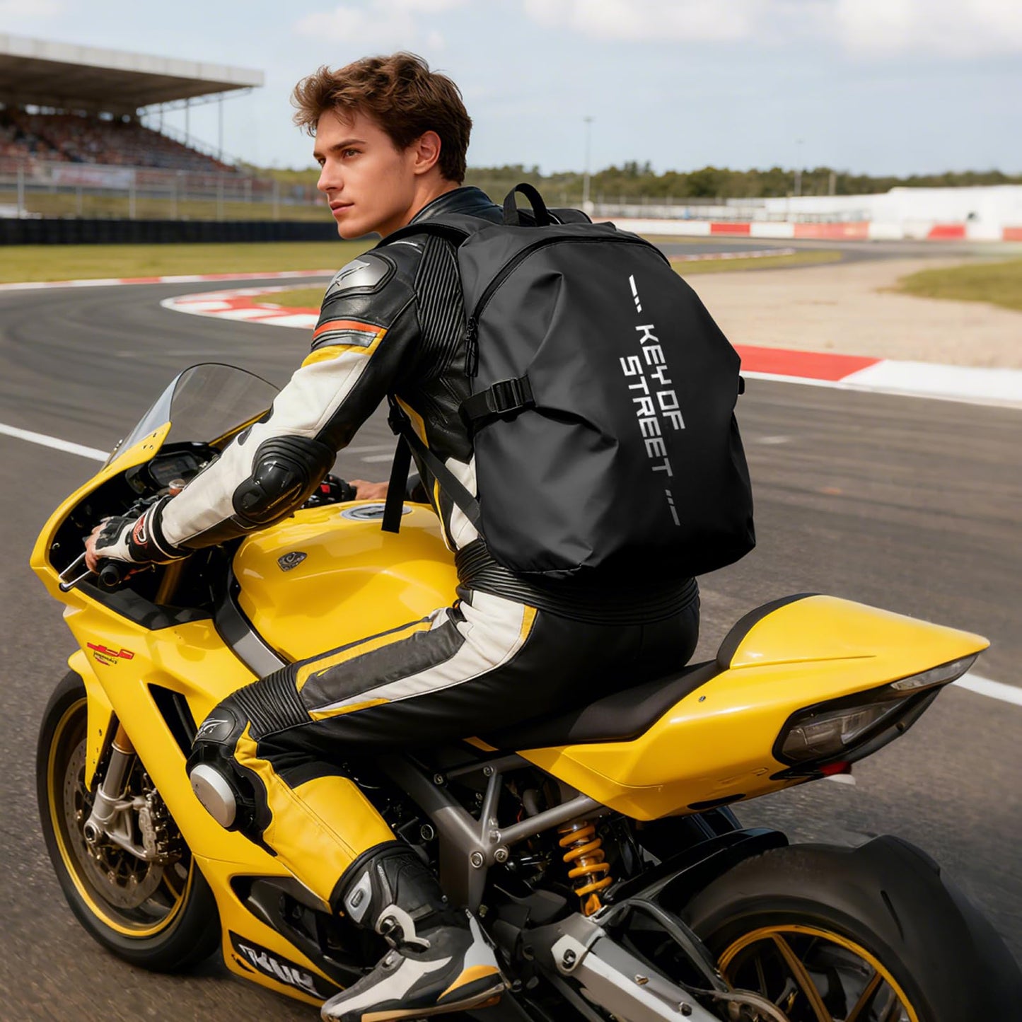 Motorcycle Backpack, Motorcycle Backpacks for Men and women, Waterproof Motorcycle Backpack, Helmet Bag Bookbag for riding, Outing