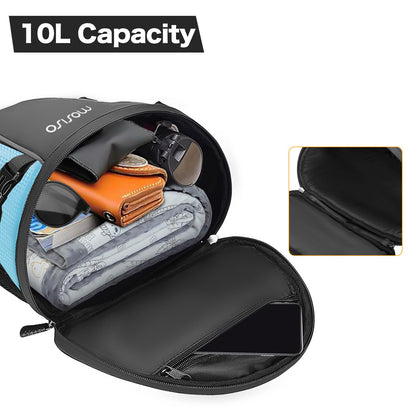 MOSISO Motorcycle Tail Bag Multifunctional Waterproof Polyester Storage Saddle Bag, 10L Outdoor Sports Motorbike Rear Seat Light Tank Handbag Tool Carry Pouch with Shoulder Strap, Black