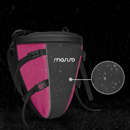 MOSISO Motorcycle Tail Bag Multifunctional Waterproof Polyester Storage Saddle Bag, 10L Outdoor Sports Motorbike Rear Seat Light Tank Handbag Tool Carry Pouch with Shoulder Strap, Black
